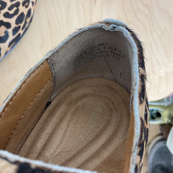 Aetrex Delaney Weatherproof Cheetah Print Heeled Ankle Booties Size 6.5 - Picture 6 of 7